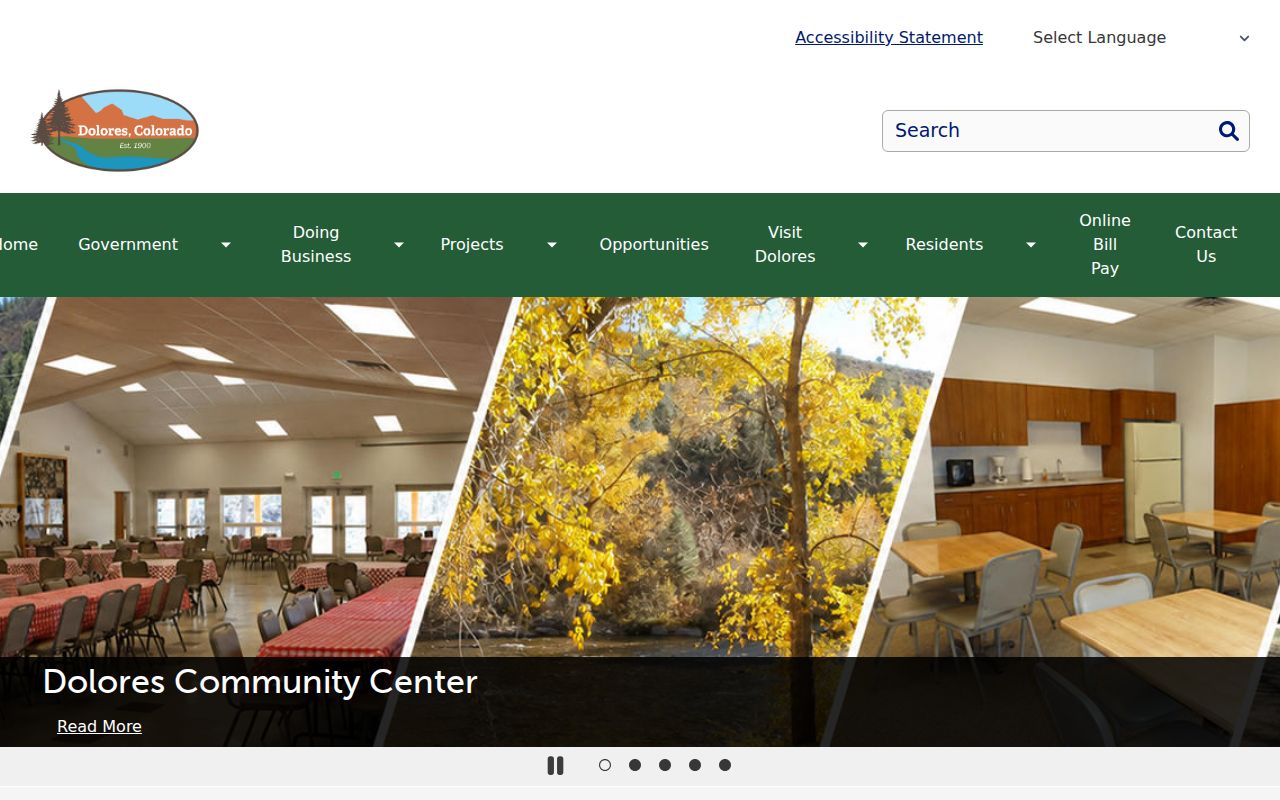 Official Town of Dolores contact page and Town Hall